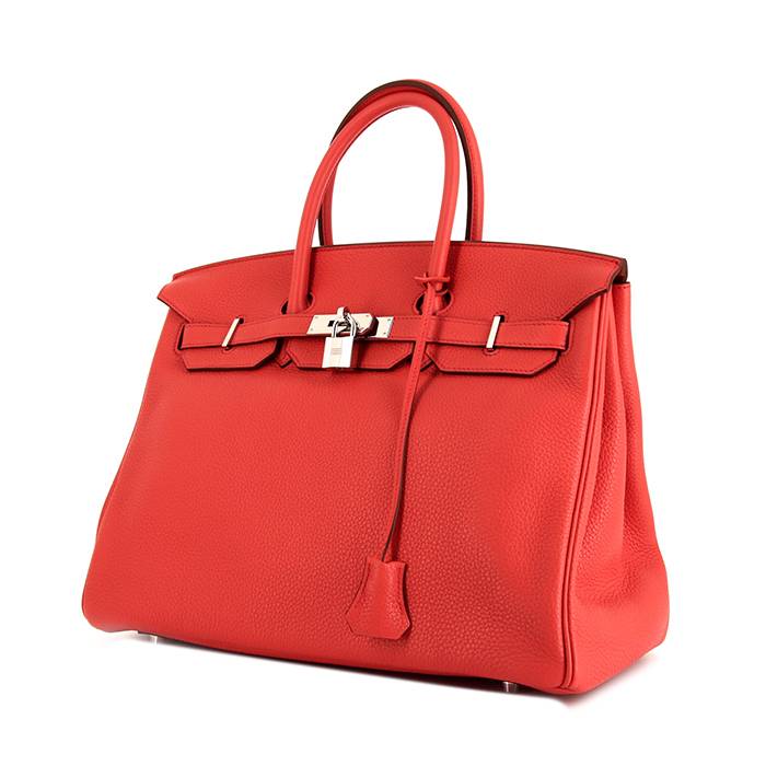 Borsa Hermes Birkin 35 cm in pelle togo rosa Jaipur