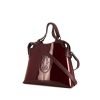 Cartier Marcello bag worn on the shoulder or carried in the hand in burgundy patent leather and burgundy leather - 00pp thumbnail
