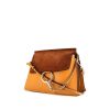 Chloé Faye medium model shoulder bag in yellow mustard leather and brown suede - 00pp thumbnail
