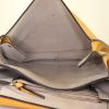 Bolso bandolera Chloé Faye modelo mediano en cuero color mostaza y ante marrón - Detail D2 thumbnail