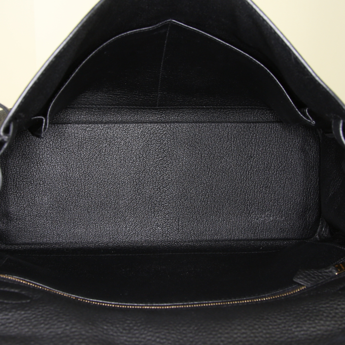 Bolso de mano Hermes Kelly 32 cm en cuero togo negro - Detail D3