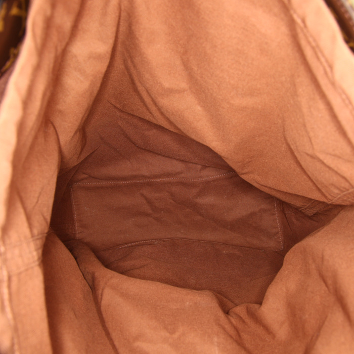 Bolso Cabás Louis Vuitton Sac Plat Edition Limitée Rei Kawakubo en lona Monogram revestida marrón y cuero natural - Detail D2