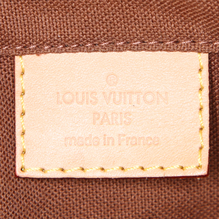 Louis Vuitton Sac Plat Edition Limitée Rei Kawakubo shopping bag in brown monogram canvas and natural leather - Detail D3