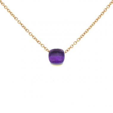 Pomellato Nudo pendant in pink gold and amethyst