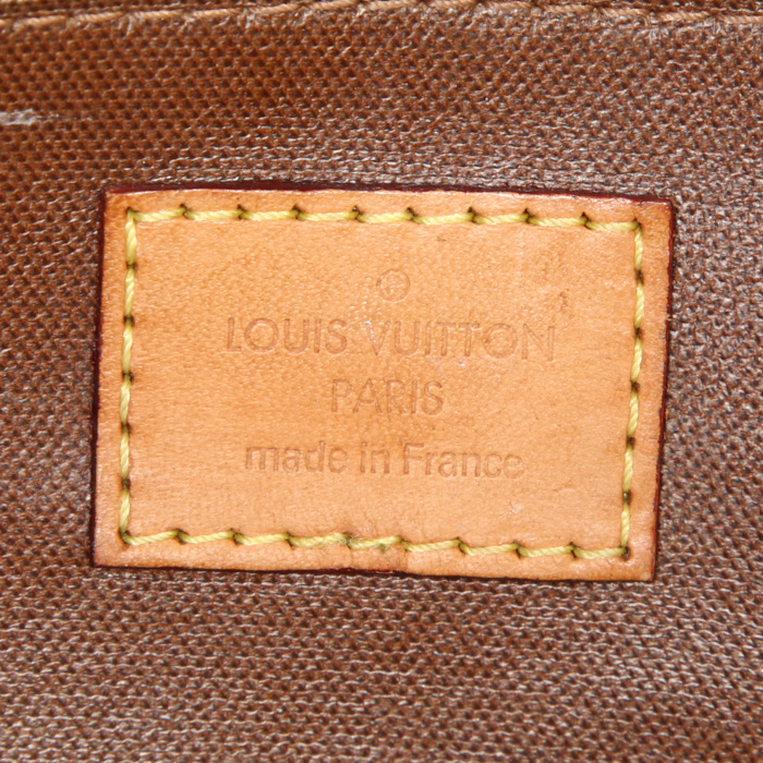 Louis Vuitton Toiletry in tela monogram marrone e pelle naturale - Detail D3