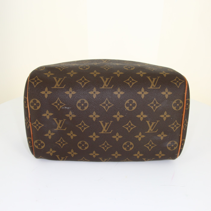 Louis Vuitton Toiletry in tela monogram marrone e pelle naturale - Detail D4