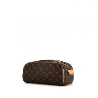 Louis Vuitton Toiletry en lona Monogram marrón y cuero natural