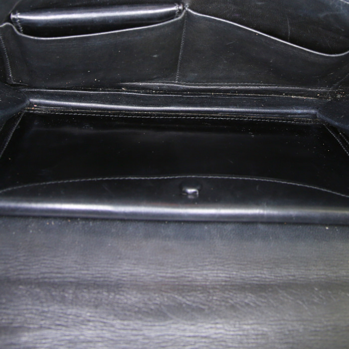 Sac Hermès Lady en cuir box noir - Detail D2