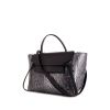 Celine  Belt mini  handbag  in black and silver python  and black leather - 00pp thumbnail