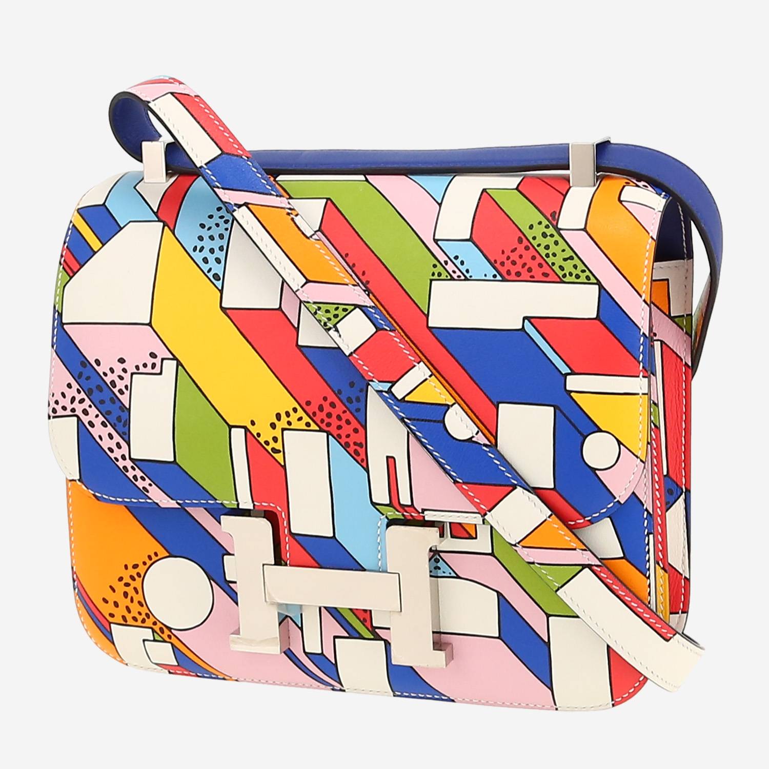 Bolso bandolera Hermès  Constance en cuero swift multicolor