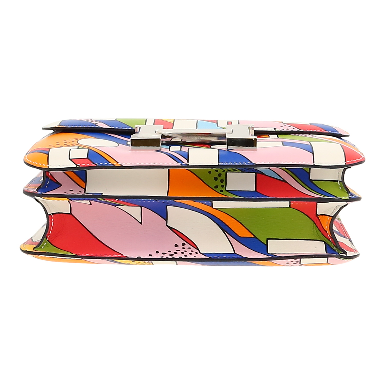 Borsa a tracolla Hermès  Constance in pelle Swift multicolore - Detail D1