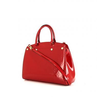 Bolso de mano Louis Vuitton Brea en charol Monogram rojo