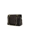 Chanel Shopping PTT shoulder bag in black quilted grained leather - 00pp thumbnail