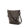 Gucci shoulder bag in brown empreinte monogram leather - 00pp thumbnail
