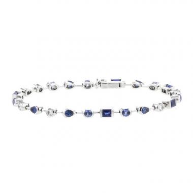 Bracciale Cartier Meli Melo in oro bianco, diamanti, zaffiri, tanzanites e cordierite