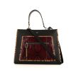 Fendi Runaway handbag in black leather and red python - 360 thumbnail