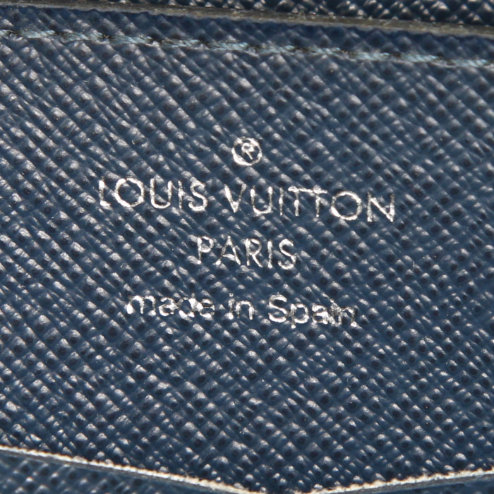 Portafogli Louis Vuitton Organizer in pelle taiga blu - Detail D3