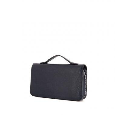Louis Vuitton Organizer wallet in blue taiga leather