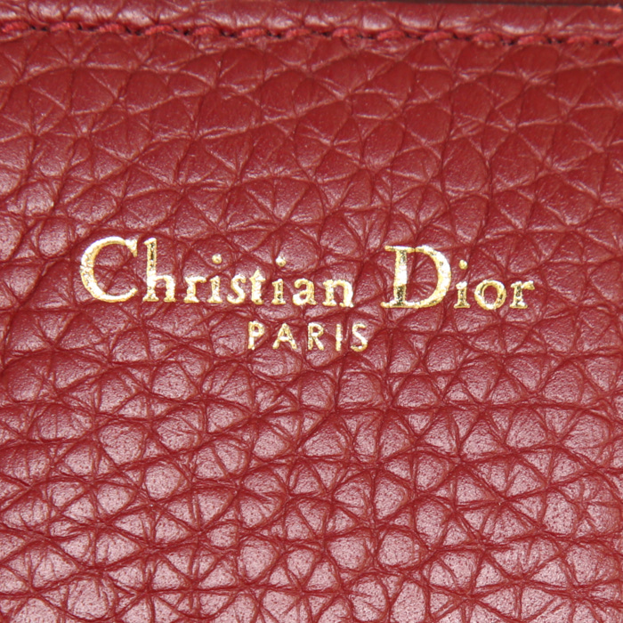 Dior Diorever handbag in burgundy leather - Detail D4