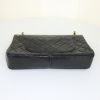 Chanel Timeless Classic bag worn on the shoulder or carried in the hand in black quilted leather - Detail D5 thumbnail