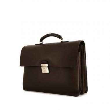 Porte-documents Louis Vuitton Robusto en cuir taiga marron