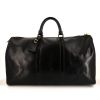 Bolsa de viaje Louis Vuitton Keepall 50 cm en cuero Epi negro - 360 thumbnail