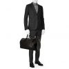 Borsa da viaggio Louis Vuitton Keepall 50 cm in pelle Epi nera - Detail D1 thumbnail