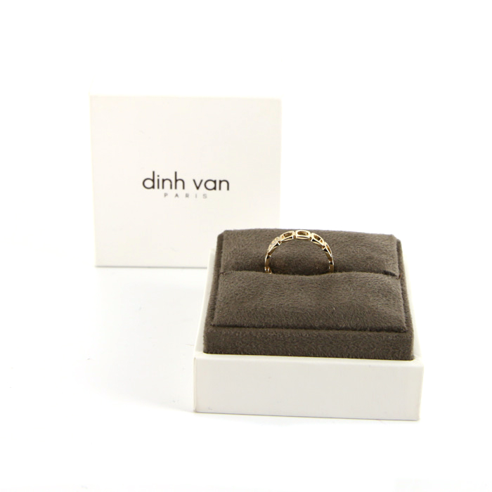 Dinh Van Impression Domino ring in yellow gold and diamonds - Detail D2