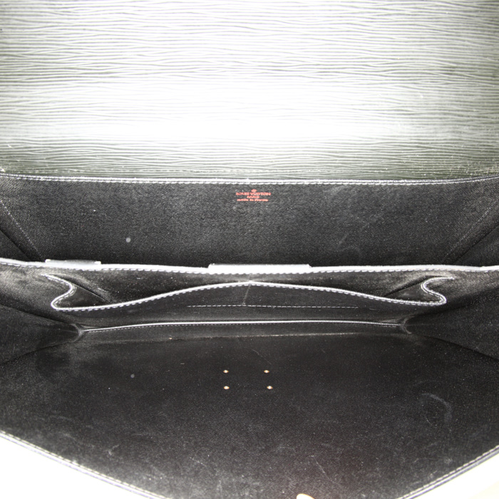 Borsa portadocumenti Louis Vuitton Ambassadeur in pelle Epi nera - Detail D2