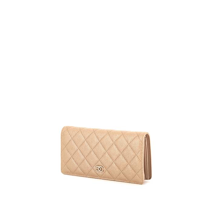 Chanel small trifold wallet brown caviar light gold hardware ของใหม  พรอมสง  Iris Shop