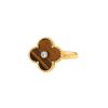Van Cleef & Arpels Alhambra ring in yellow gold,  tiger eye stone and diamond - 00pp thumbnail