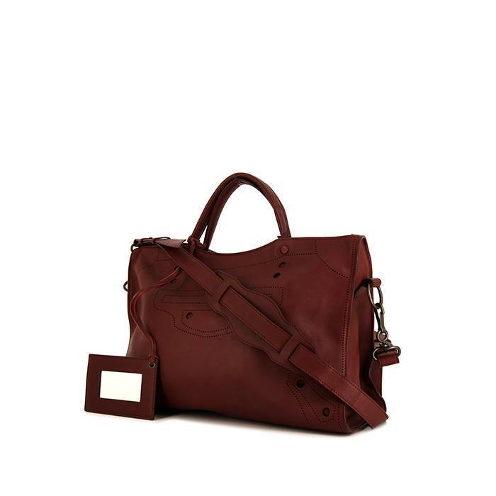 Balenciaga Classic City handbag in burgundy leather - 00pp