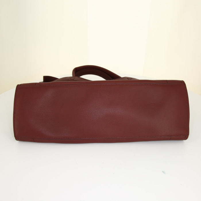 Balenciaga Classic City handbag in burgundy leather - Detail D5