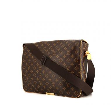 Bolso bandolera Louis Vuitton Abbesses en lona Monogram marrón y cuero natural