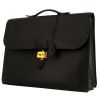 Hermès Sac à dépêches briefcase in black Fjord leather - 00pp thumbnail