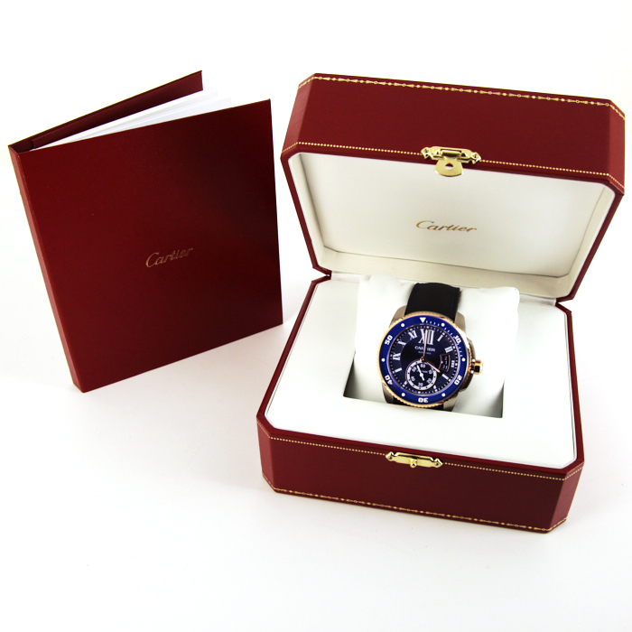 Montre Cartier Calibre De Cartier Diver en acier et or rose Ref :  3729 Vers  2017