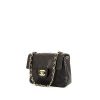Chanel Mini Timeless shoulder bag in black quilted leather - 00pp thumbnail