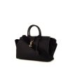 Saint Laurent Downtown small handbag in black leather and black suede - 00pp thumbnail