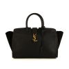 Saint Laurent Downtown small handbag in black leather and black suede - 360 thumbnail