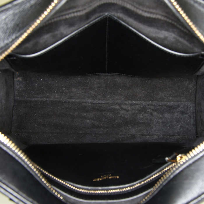 Borsa Yves Saint Laurent Chyc in pelle trapuntata a zigzag nera - Detail D3