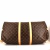 Bolsa de viaje Louis Vuitton Keepall 55 cm en lona Monogram marrón y cuero natural - Detail D5 thumbnail