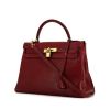 Hermes Kelly 32 cm handbag in red Fjord leather - 00pp thumbnail