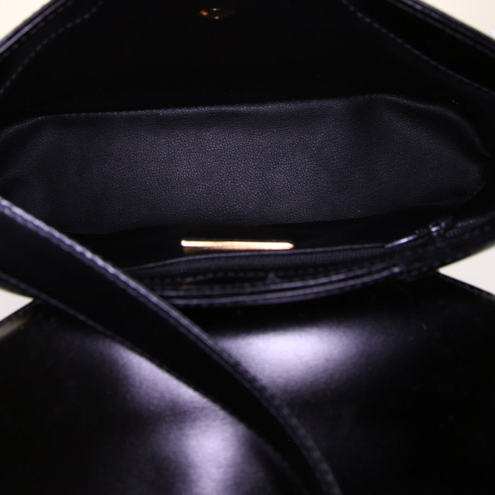 Sac bandoulière Saint Laurent en cuir noir - Detail D2
