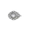 Vintage Art Déco ring in white gold,  platinium and diamonds - 00pp thumbnail