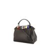Fendi Mini Peekaboo handbag in black leather - 00pp thumbnail