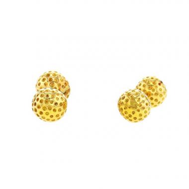 Rigid Hermès pair of cufflinks in yellow gold
