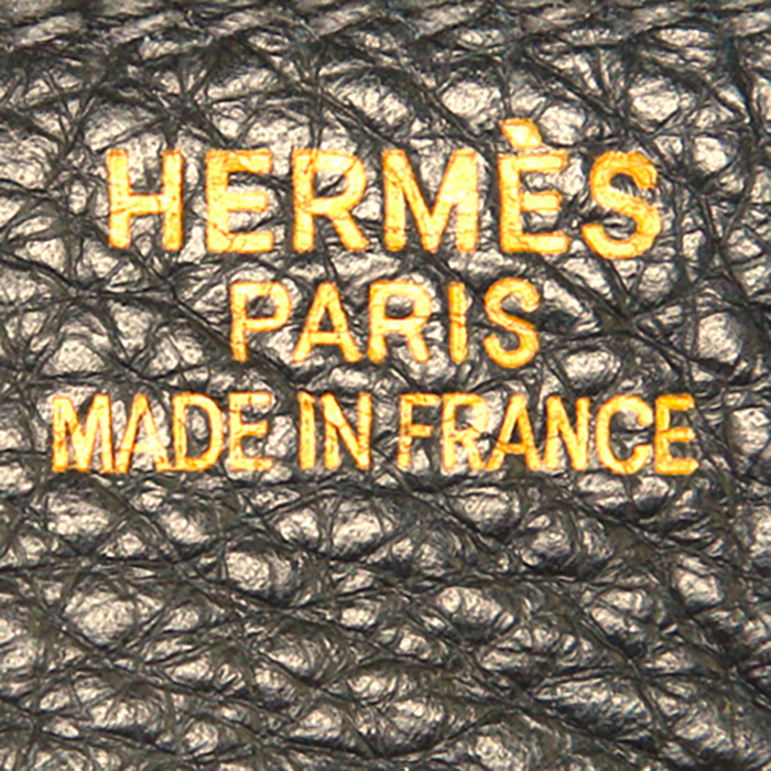Sac à main Hermes Birkin 40 cm en cuir togo bleu-nuit - Detail D3
