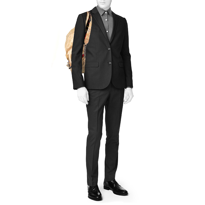 Chanel Graffiti Editions Limitées backpack in beige canvas - Detail D1