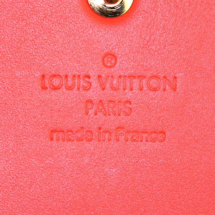 Louis Vuitton Sarah wallet in orange monogram leather - Detail D3