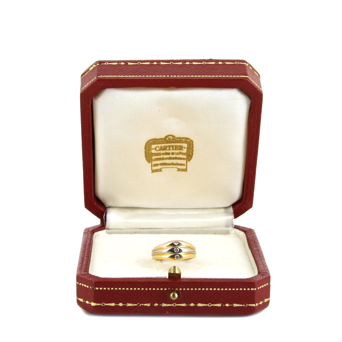 Cartier ring in 3 golds and diamonds - Detail D2